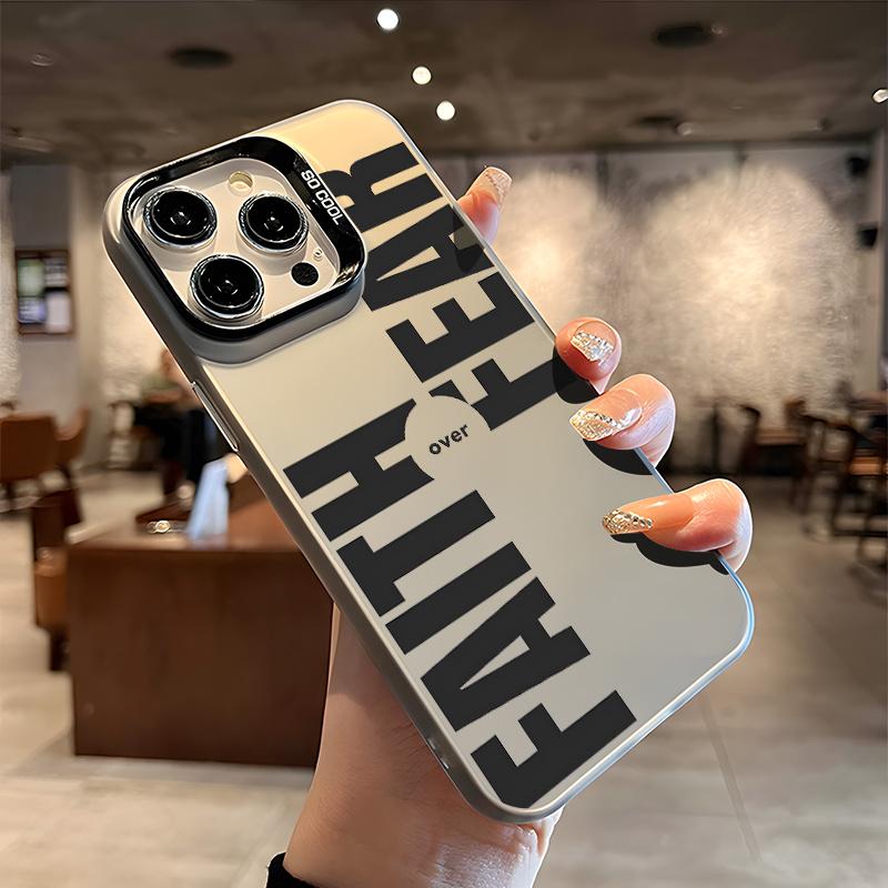 Faith triumphs over fear, cool silver beautiful phone case For iPhone 11 12 13 14 15 16 17 XS XR X 12 13 Plus Pro Max SE series iPhone 16 Plus чорний
Faith triumphs over fear, cool silver beautiful phone case For iPhone 11 12 13 14 15 16 17 XS XR X 12 13 Plus Pro Max SE series iPhone 16 Plus чорний