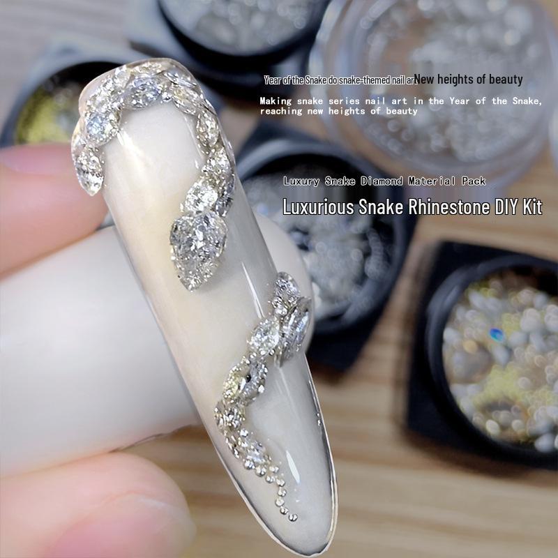 New Year s Luxury Snake Nail Art Rhinestones Pack - DIY Light Luxury Super Flash Style for Mixed Nail Designs
New Year s Luxury Snake Nail Art Rhinestones Pack - DIY Light Luxury Super Flash Style for Mixed Nail Designs