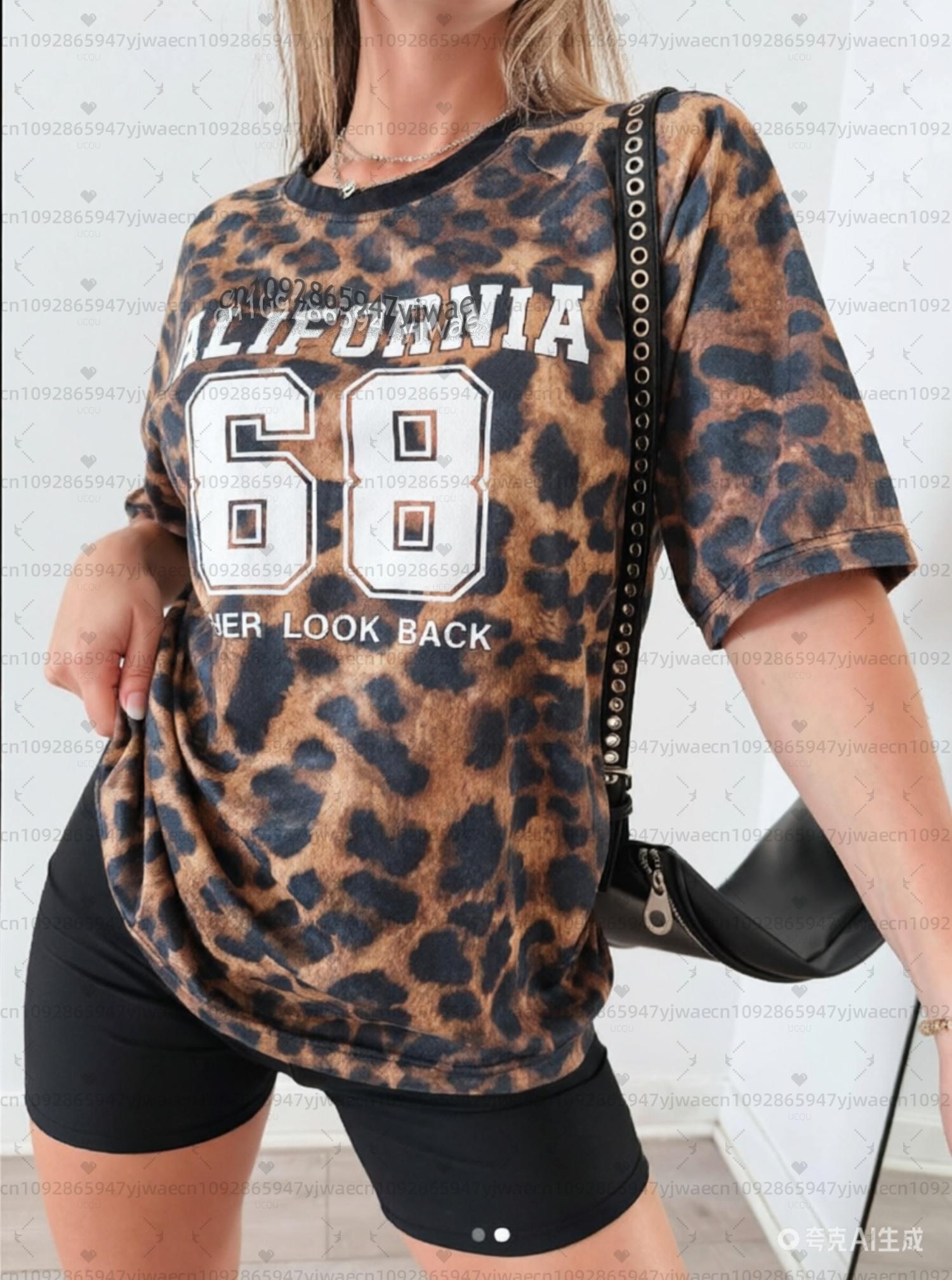 Leopard print V-neck short-sleeved T-shirt, plus size baseball jersey, women s sporty surfing beach T-shirt XXS
Leopard print V-neck short-sleeved T-shirt, plus size baseball jersey, women s sporty surfing beach T-shirt XXS