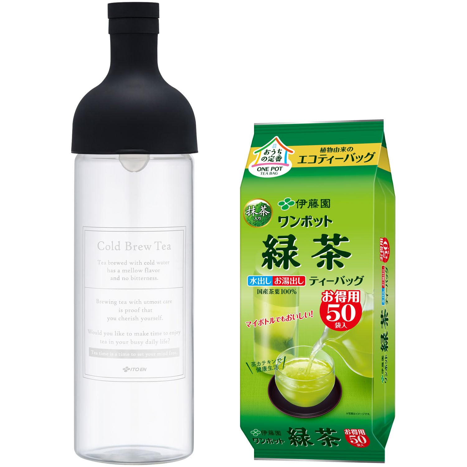 Зеленый чай Itoen One Pot с экологически чистым чаем Matcha в пакетиках x 50 пакетиков Бутылка HARIO оригинального дизайна, черная, 750 мл, 3,0 г + фильтр-вход
Зеленый чай Itoen One Pot с экологически чистым чаем Matcha в пакетиках x 50 пакетиков Бутылка HARIO оригинального дизайна, черная, 750 мл, 3,0 г + фильтр-вход