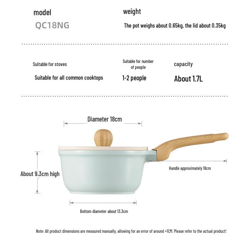 COOKER KING 18cm Ceramic Non-stick Milk & Baby Food Pot
COOKER KING 18cm Ceramic Non-stick Milk & Baby Food Pot