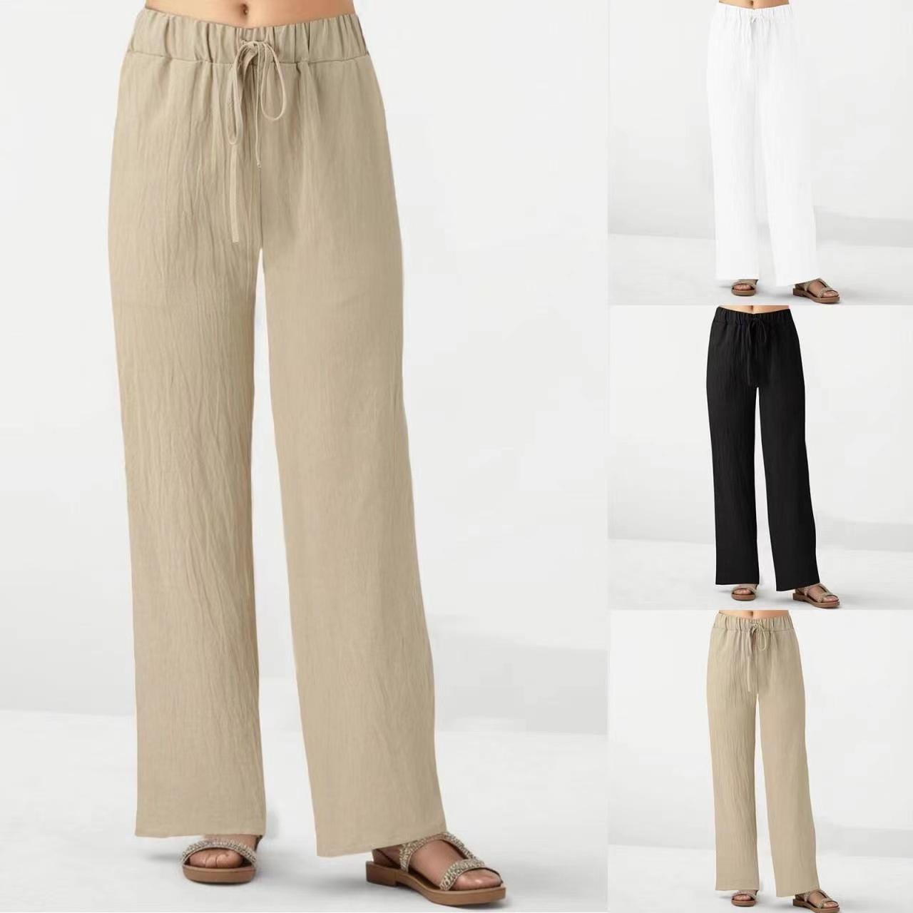 Women s Solid Color Cotton Linen Comfortable Non Elastic Loose Casual Wide Leg Pants 5XL
Women s Solid Color Cotton Linen Comfortable Non Elastic Loose Casual Wide Leg Pants 5XL