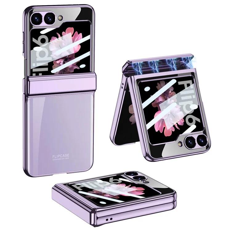 GKK For Samsung Galaxy Z Flip6 5G Case Hard PC Phone Cover with Tempered Glass Back Screen Protector - Purple
GKK For Samsung Galaxy Z Flip6 5G Case Hard PC Phone Cover with Tempered Glass Back Screen Protector - Purple
