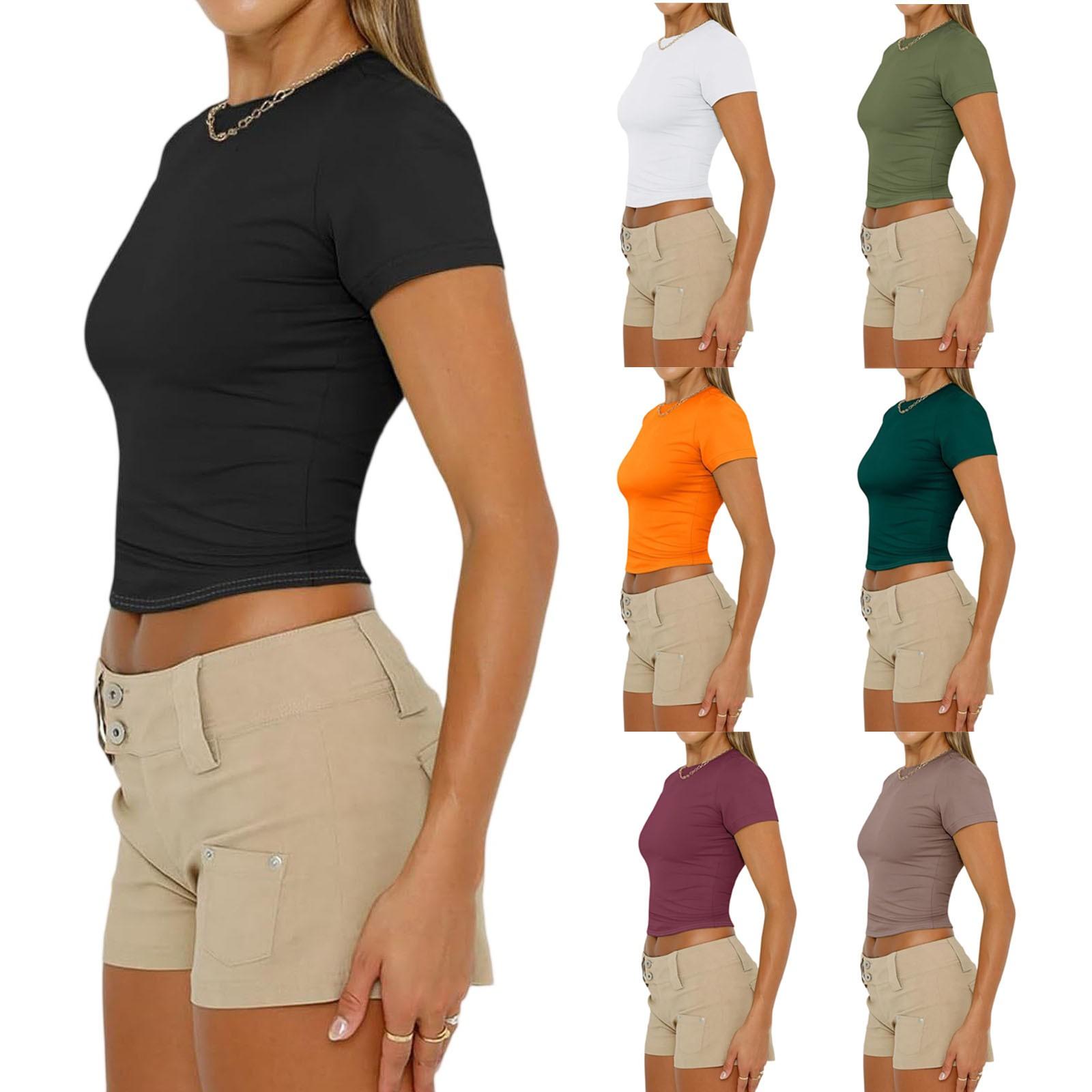 Womens Shirts Summer Tops Short Sleeve Crop Tops Slim Fit Gym Workout Clothes XXL шафрановий
Womens Shirts Summer Tops Short Sleeve Crop Tops Slim Fit Gym Workout Clothes XXL шафрановий