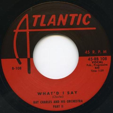 7inch Record RAY CHARLES & HIS ORCHESTRA - What d I Say RB108 Atlantic 1959 UK Blues
7inch Record RAY CHARLES & HIS ORCHESTRA - What d I Say RB108 Atlantic 1959 UK Blues