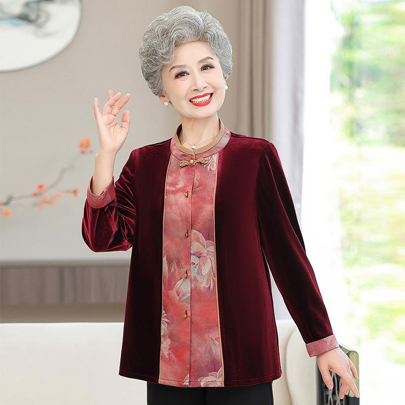 Golden Velvet Tang Suit Top for Mature Women 3XL (recommended 125-135 jin)
Golden Velvet Tang Suit Top for Mature Women 3XL (recommended 125-135 jin)