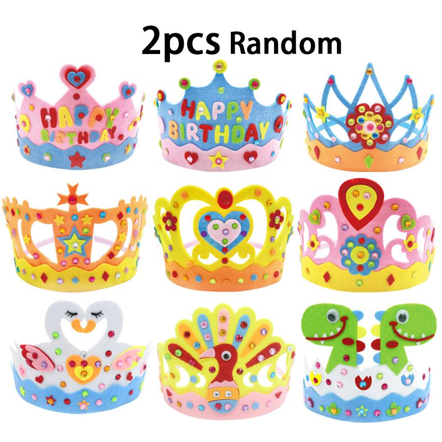 2/4pcs Non woven Crown Birthday Hat DIY Material Handmade Kit Birthday Party Creative Decorative Headwear XJM
2/4pcs Non woven Crown Birthday Hat DIY Material Handmade Kit Birthday Party Creative Decorative Headwear XJM