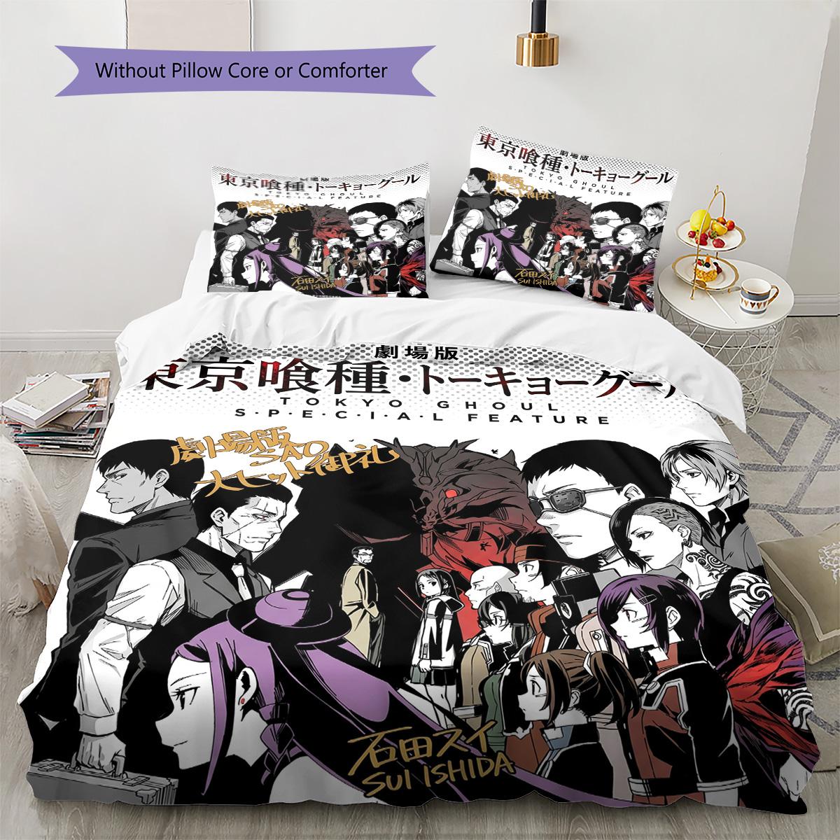 Tokyo Ghoul Patterned Bedding Pillowcase & Duvet Cover Set for Home Decor Birthday Gift (1 * duvet cover + 2 * pillowcase, without core) 135x200cm
Tokyo Ghoul Patterned Bedding Pillowcase & Duvet Cover Set for Home Decor Birthday Gift (1 * duvet cover + 2 * pillowcase, without core) 135x200cm