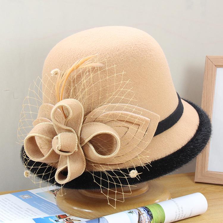 Британская цилиндр женская осенне-зимняя шерстяная сетчатая шляпа-котелок с листьями и цветами, ретро-фетровая шляпа светской львицы Adjustable
Британская цилиндр женская осенне-зимняя шерстяная сетчатая шляпа-котелок с листьями и цветами, ретро-фетровая шляпа светской львицы Adjustable