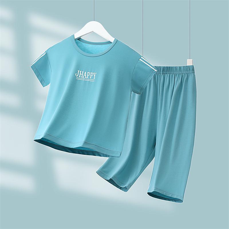 Модальный девичий свободный пижамный комплект с коротким рукавом для весны/лета - Воздушная домашняя одежда для среднего/старшего ребенка 100 cm
Модальный девичий свободный пижамный комплект с коротким рукавом для весны/лета - Воздушная домашняя одежда для среднего/старшего ребенка 100 cm