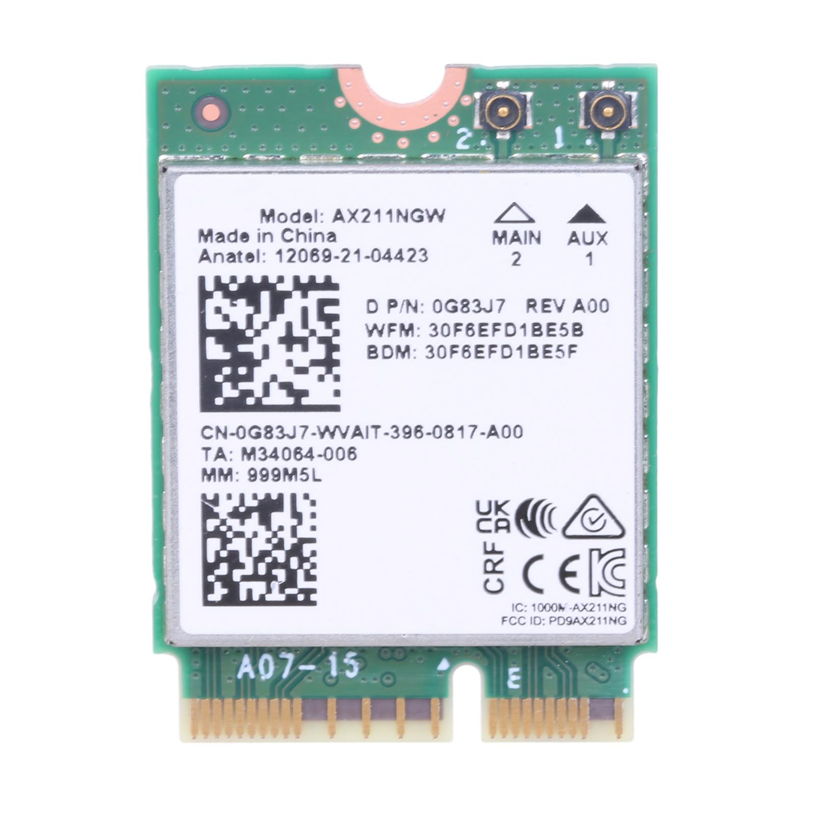 Високошвидкісна карта WIFI AX211 NGW WiFi6E M.2 CNVio2, мережева карта бездротового адаптера 2,4 Г/5 Г/6 ГГц для підвищених швидкостей
Високошвидкісна карта WIFI AX211 NGW WiFi6E M.2 CNVio2, мережева карта бездротового адаптера 2,4 Г/5 Г/6 ГГц для підвищених швидкостей