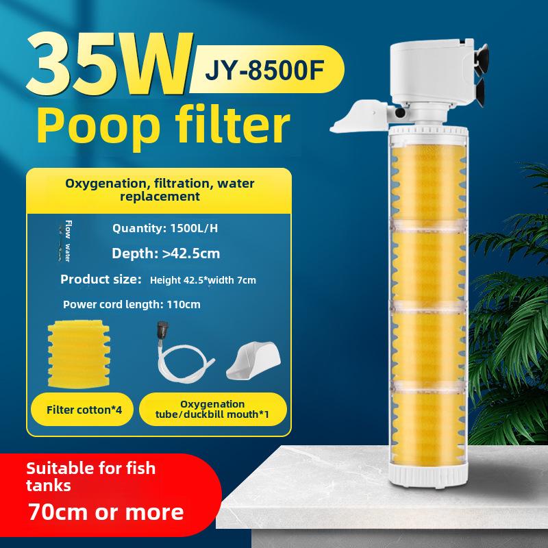 Фільтр для акваріума 3-в-1: Очисник води, кисневий насос, сепаратор рибних відходів
Фільтр для акваріума 3-в-1: Очисник води, кисневий насос, сепаратор рибних відходів