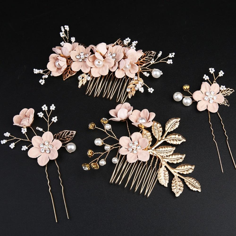 4-Piece Haze Blue Floral Pearl Hair Accessories Set, Fairy Style, Suitable for Bridal Look / Wedding Updo / Vacation Photoshoot
4-Piece Haze Blue Floral Pearl Hair Accessories Set, Fairy Style, Suitable for Bridal Look / Wedding Updo / Vacation Photoshoot