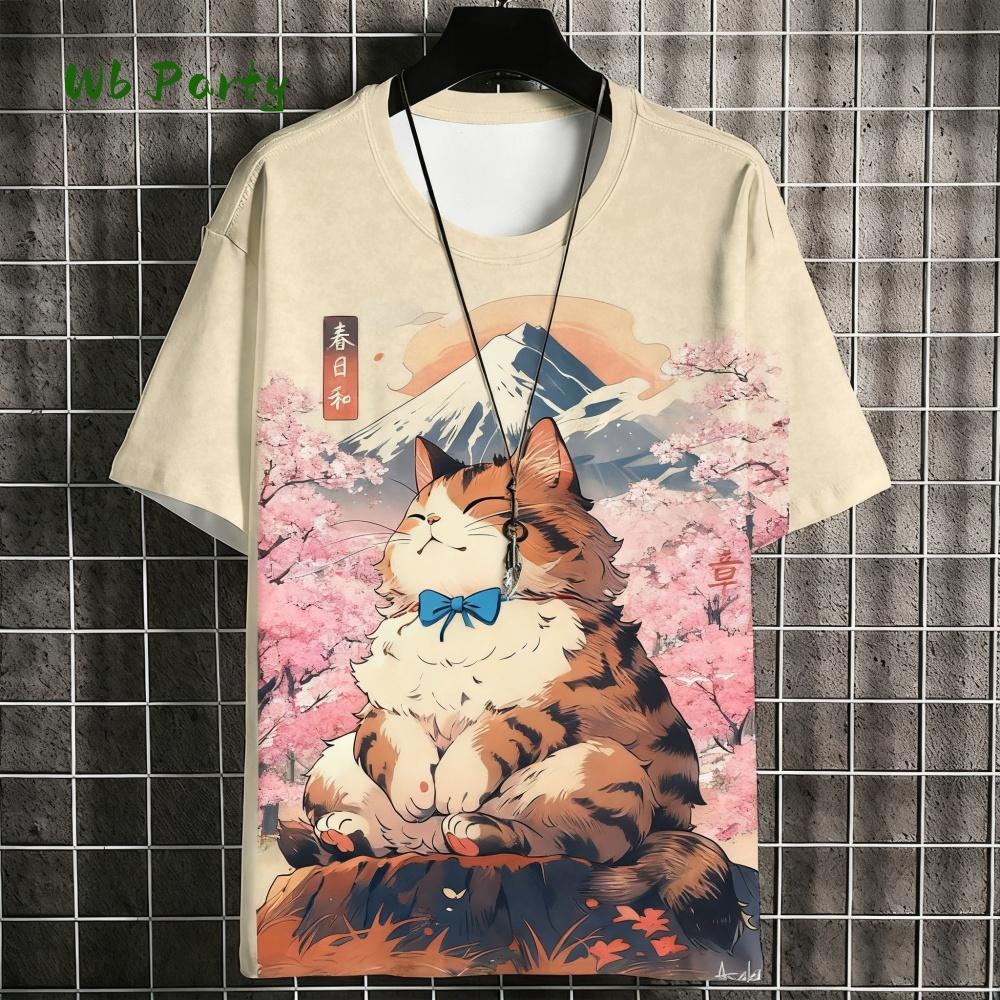 Printed short sleeved T-shirt with animal print pattern T-shirt 5XL
Printed short sleeved T-shirt with animal print pattern T-shirt 5XL