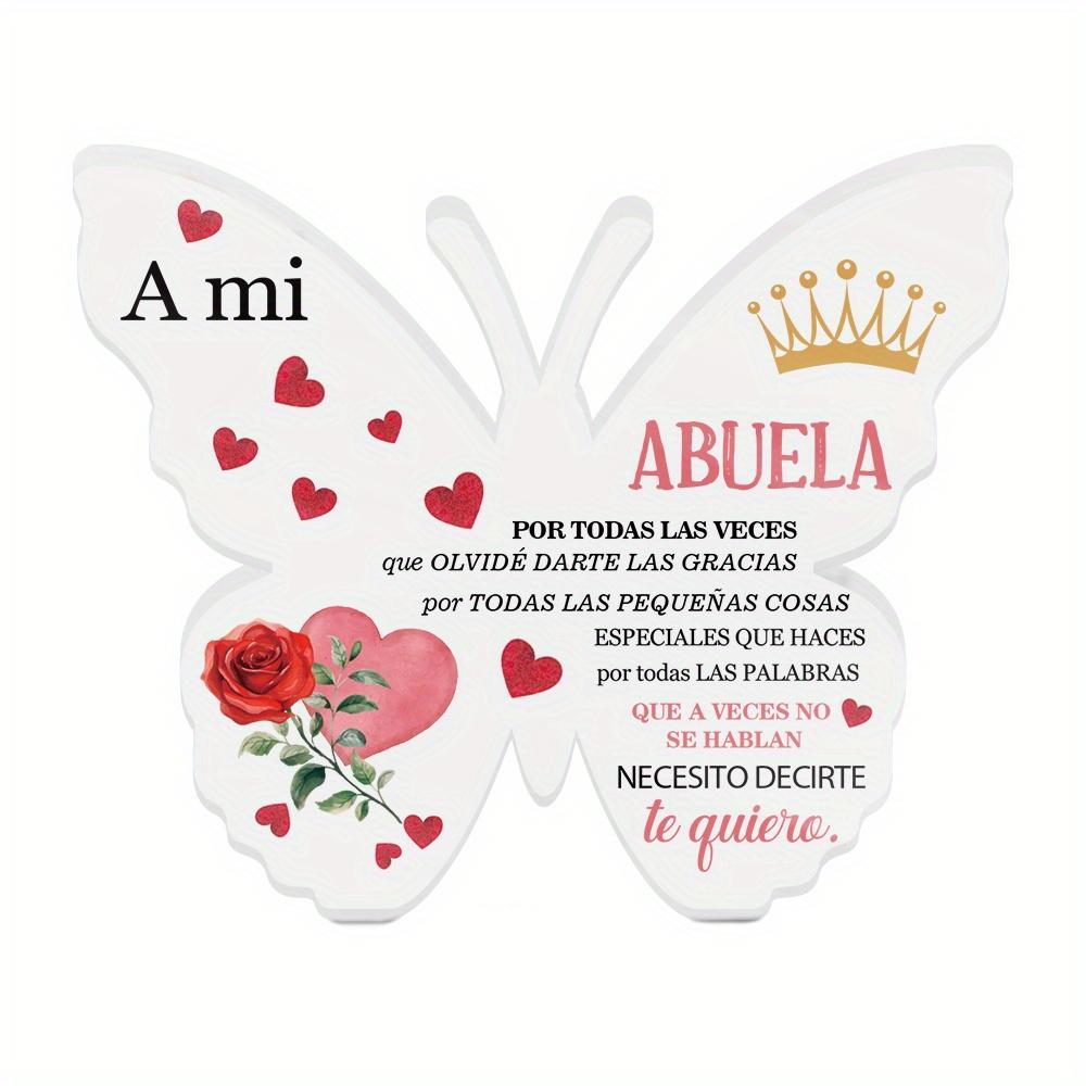 1pc Spanish Butterfly Shaped Acrylic Sign Table Decor, Desktop Decoration for Home Farmhouse Living Room, Gift for Grandmother 8.8*11cm
1pc Spanish Butterfly Shaped Acrylic Sign Table Decor, Desktop Decoration for Home Farmhouse Living Room, Gift for Grandmother 8.8*11cm