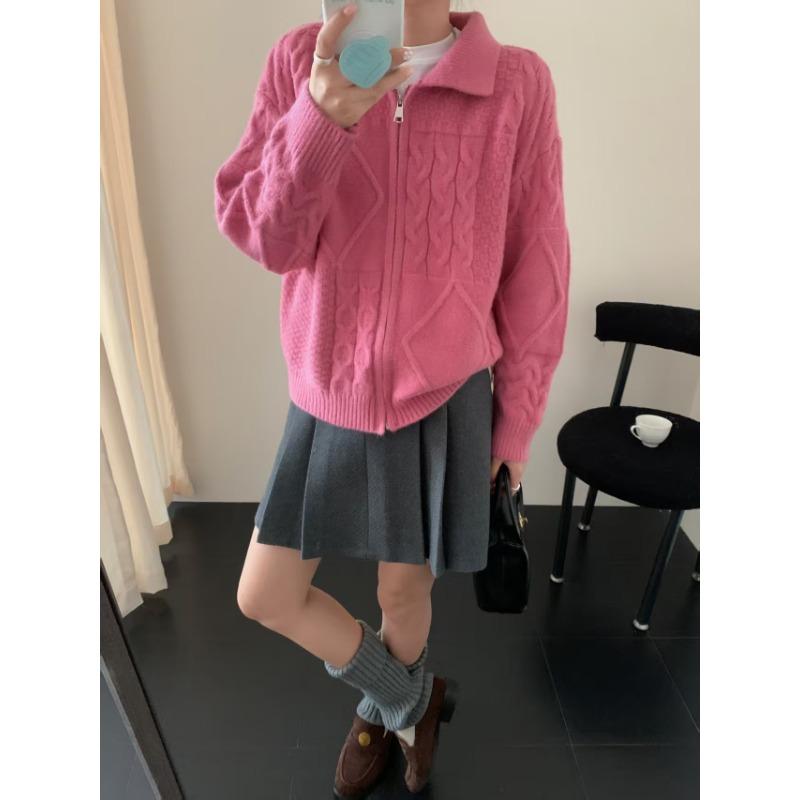 Винтажный вязаный кардиган женская одежда осень и зима новый свободный ленивый ветер коса отложной воротник молния свитер куртка женская average size
Винтажный вязаный кардиган женская одежда осень и зима новый свободный ленивый ветер коса отложной воротник молния свитер куртка женская average size