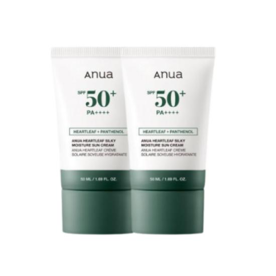ANUA Heartleaf Silky Moisture Sun Cream 50 ml — Double Pack (2 pcs)
ANUA Heartleaf Silky Moisture Sun Cream 50 ml — Double Pack (2 pcs)