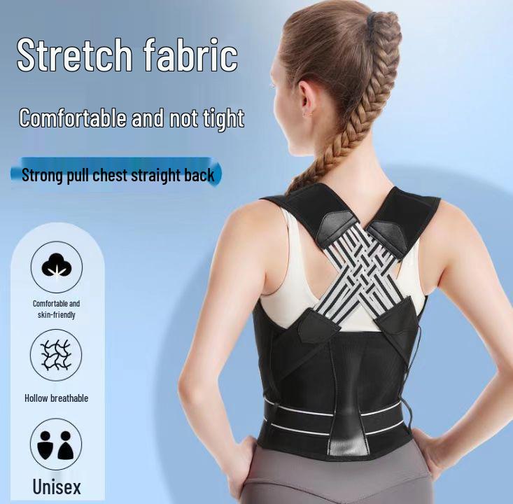 Unisex Invisible Posture Corrector: Open Shoulder & Back Support for Adults & Children Black L
Unisex Invisible Posture Corrector: Open Shoulder & Back Support for Adults & Children Black L