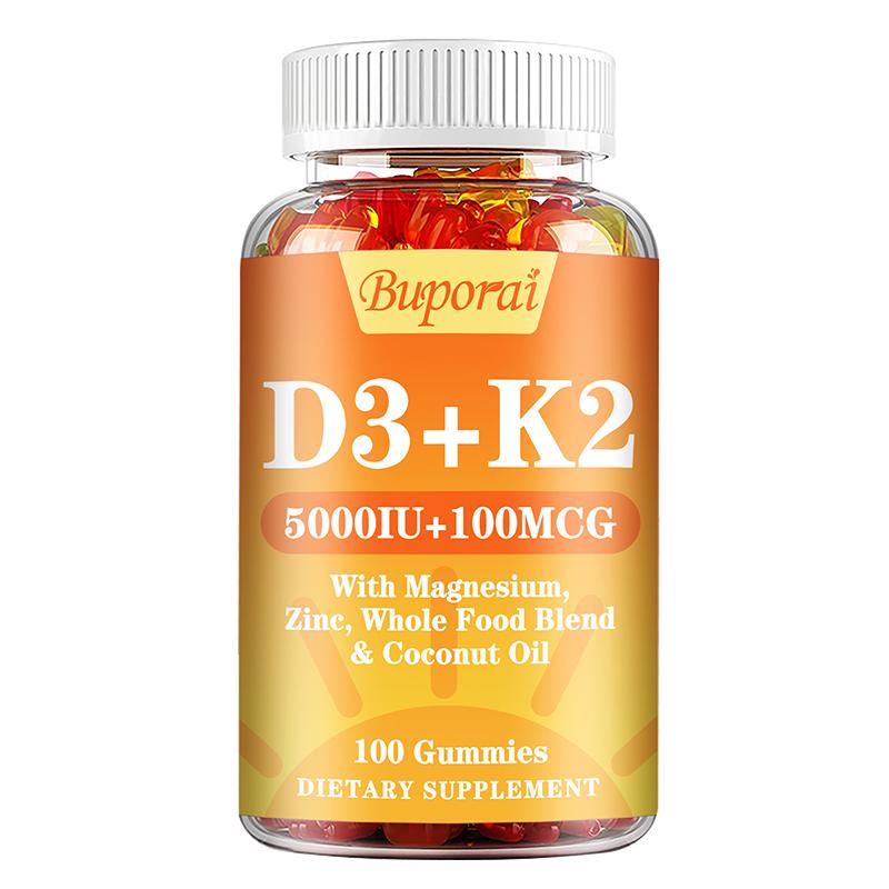 Gummies containing a blend of vitamins D3, K2, and magnesium to support bone health, boost immunity, and are all-natural. 100
Gummies containing a blend of vitamins D3, K2, and magnesium to support bone health, boost immunity, and are all-natural. 100