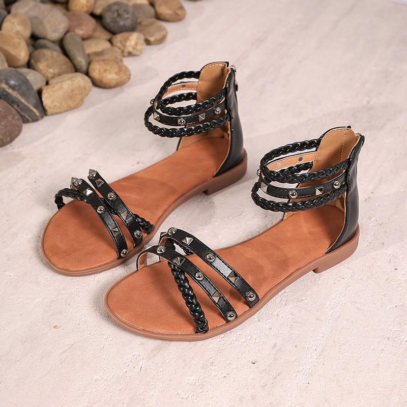 Vintage Cross Strap Flat Heel Gladiator Sandals Women Summer 2026 Metal Rivet Ankle Strap Sandals Woman s Classic Beach Slippers 43 чорний
Vintage Cross Strap Flat Heel Gladiator Sandals Women Summer 2026 Metal Rivet Ankle Strap Sandals Woman s Classic Beach Slippers 43 чорний