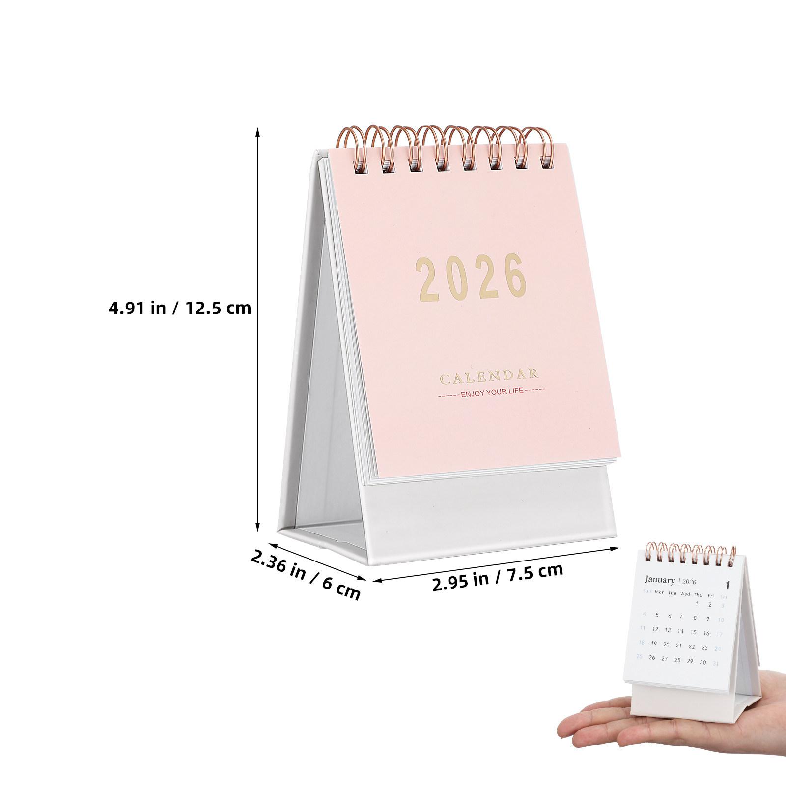 2026 Mini Desk Calendar Sleek Standing Flip Tabletop Calendar Daily Use Monthly Planner for Office Home Management рожевий
2026 Mini Desk Calendar Sleek Standing Flip Tabletop Calendar Daily Use Monthly Planner for Office Home Management рожевий