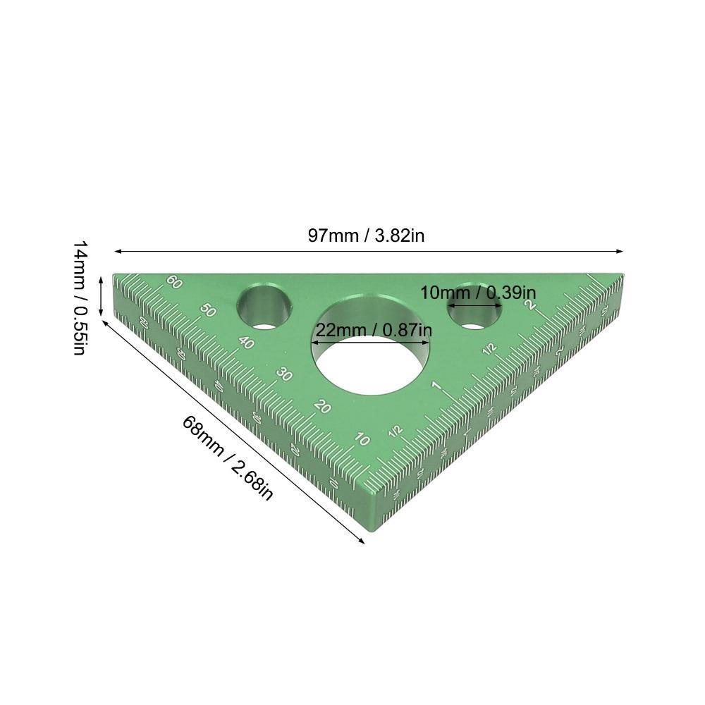 Thick Aluminum Alloy 45 Degree Angle Ruler Green High-Precision Triangle Ruler Layout Measuring зелений
Thick Aluminum Alloy 45 Degree Angle Ruler Green High-Precision Triangle Ruler Layout Measuring зелений