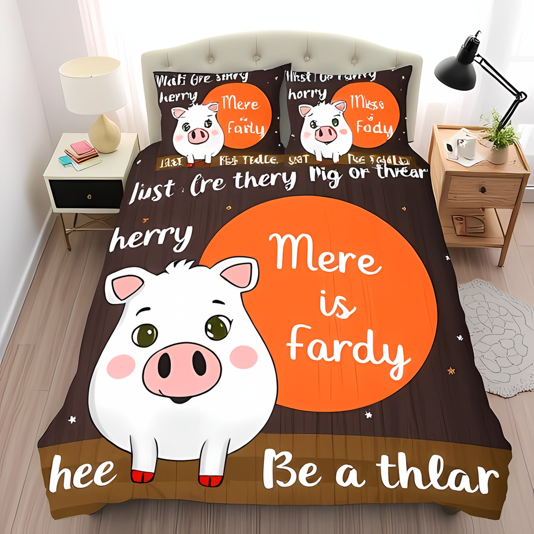 Cartoon Pig Full Duvet CoverYellow Sunflower Comforter CoverFarmhouse Animal Bed Set For Kids GirlsRustic Plant Floral Warm EU Single(135*200cm)3pcs
Cartoon Pig Full Duvet CoverYellow Sunflower Comforter CoverFarmhouse Animal Bed Set For Kids GirlsRustic Plant Floral Warm EU Single(135*200cm)3pcs
