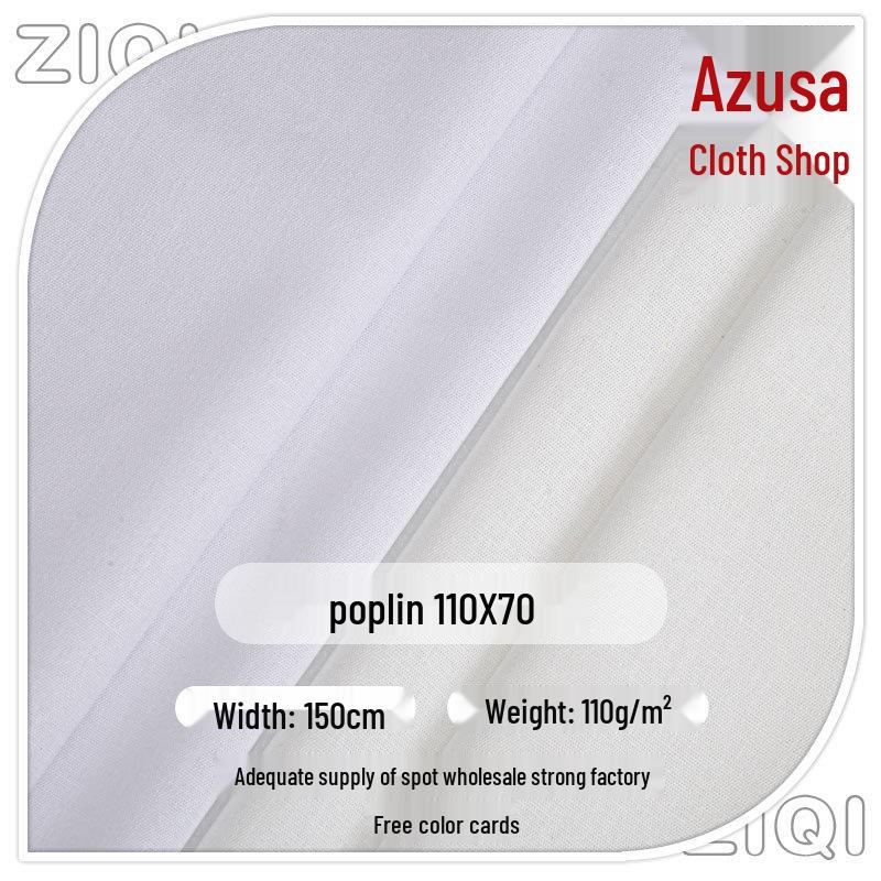 110g White Cotton Poplin Fabric for Shirts & Lining, 40S, 110*70 110*70 Natural White
110g White Cotton Poplin Fabric for Shirts & Lining, 40S, 110*70 110*70 Natural White
