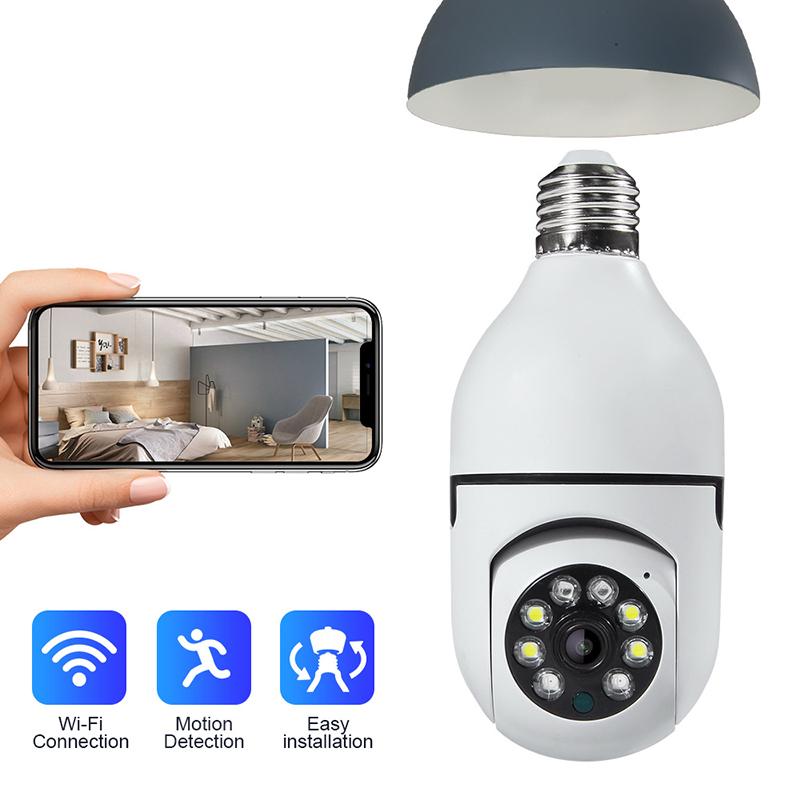 E27 Bulb Wifi Surveillance Camera Automatic Human Tracking Digital Zoom Full Color Night Vision Indoor Monitor Camera White
E27 Bulb Wifi Surveillance Camera Automatic Human Tracking Digital Zoom Full Color Night Vision Indoor Monitor Camera White