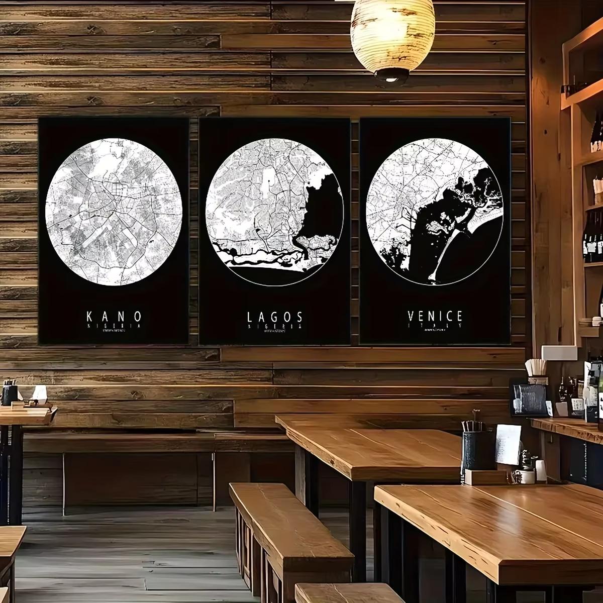 3pcs Venice City Map Wall Art - Abstract Black & White Moonlit Night Design, Frameless Posters for Home, Cafe, Bar, Living Room (as the picture,20x30cm-3pcs)
3pcs Venice City Map Wall Art - Abstract Black & White Moonlit Night Design, Frameless Posters for Home, Cafe, Bar, Living Room (as the picture,20x30cm-3pcs)