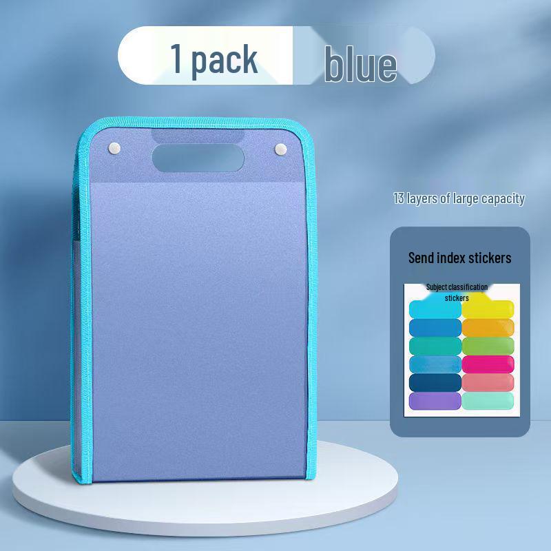 13-Layer Accordion File Folder for Students - Handheld School Storage & Paper Organizer
13-Layer Accordion File Folder for Students - Handheld School Storage & Paper Organizer
