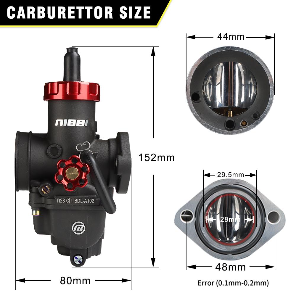 NIBBI PE Flange Racing Carburetor PEZ 28mm Carb with Power Jet Fit Motocross Yamaha Suzuki KTM 200cc-250cc Dirt Bike Motorcycle Black Racing
NIBBI PE Flange Racing Carburetor PEZ 28mm Carb with Power Jet Fit Motocross Yamaha Suzuki KTM 200cc-250cc Dirt Bike Motorcycle Black Racing