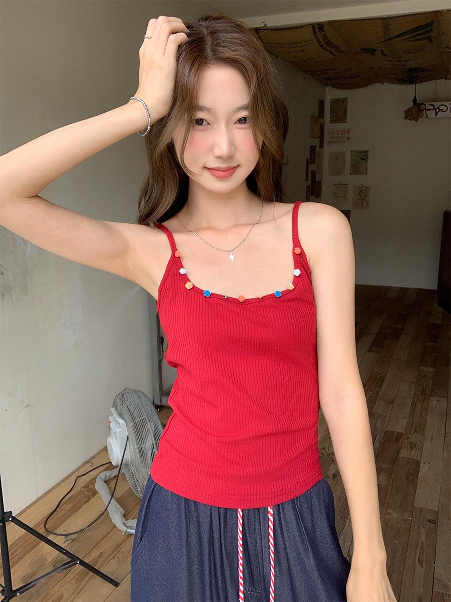 Pure desire temperament sexy red flower suspender vest women s summer new Spice Girl style slim-fitting short top XL червоний
Pure desire temperament sexy red flower suspender vest women s summer new Spice Girl style slim-fitting short top XL червоний
