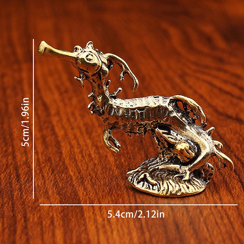 Brass Sea Horse Metal Statue Tabletop Decorated With Retro Deep-Sea Animal Statue Crafts
Brass Sea Horse Metal Statue Tabletop Decorated With Retro Deep-Sea Animal Statue Crafts