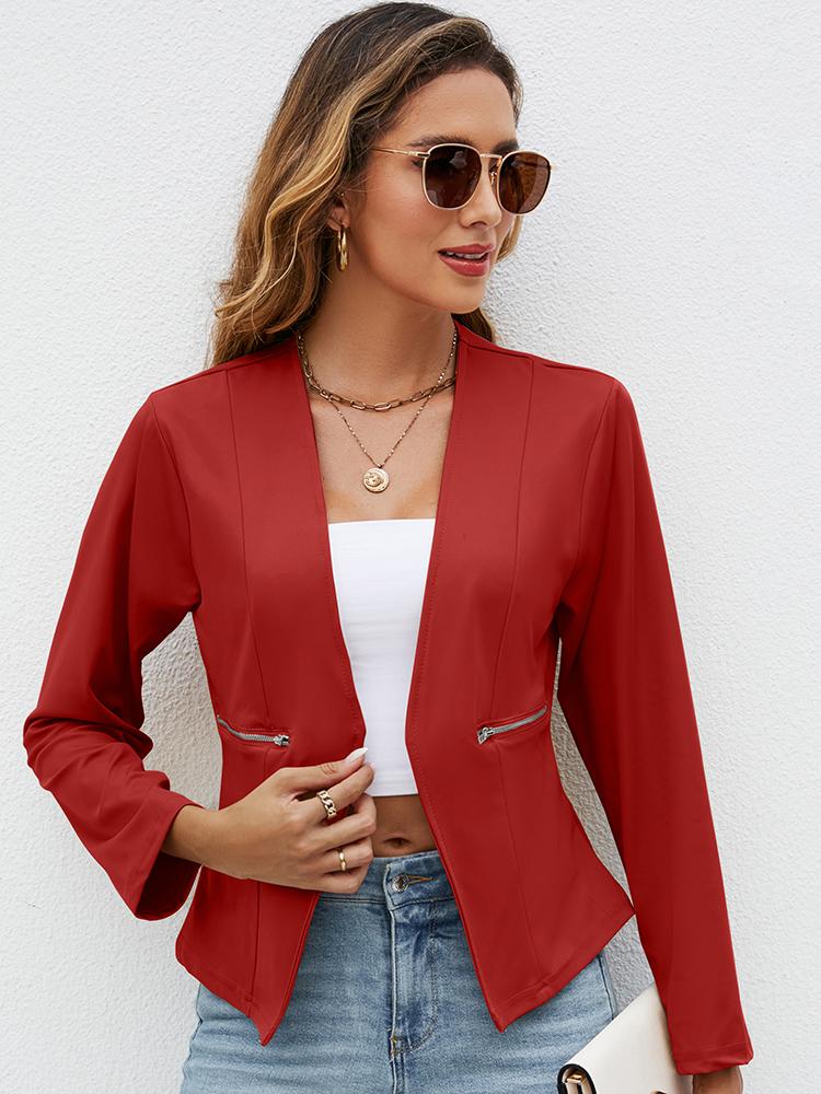 Autumn Winter Solid Color Pocket Zip Blazer Fashion Lady Elegant Coats Tailored Collar Women Outerwear Casual Simple Long Sleeve Jackets 5XL червоний
Autumn Winter Solid Color Pocket Zip Blazer Fashion Lady Elegant Coats Tailored Collar Women Outerwear Casual Simple Long Sleeve Jackets 5XL червоний