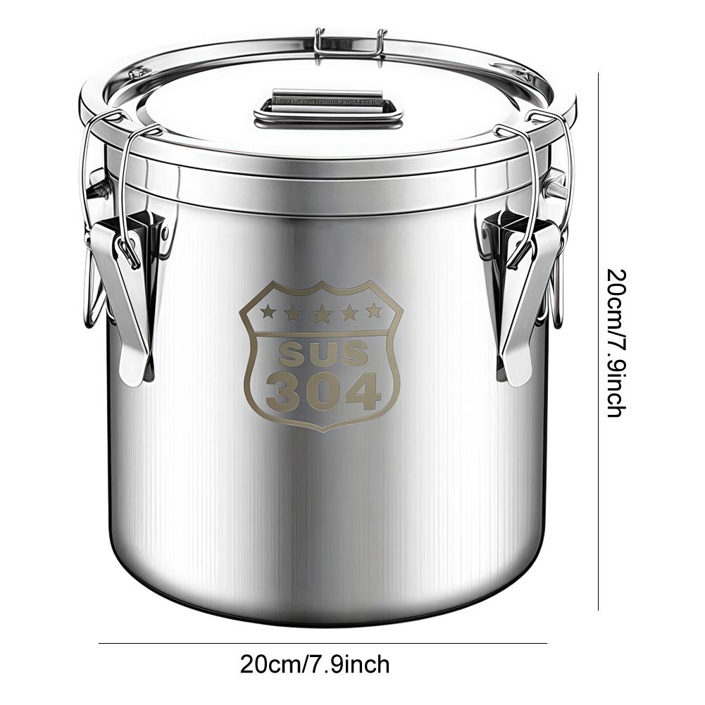 6/12/21L Stainless Steel Airtight Canister with Seal Lid Grain Rice Oil Milk Storage Bucket Home Kitchen Food Storage Container
6/12/21L Stainless Steel Airtight Canister with Seal Lid Grain Rice Oil Milk Storage Bucket Home Kitchen Food Storage Container
