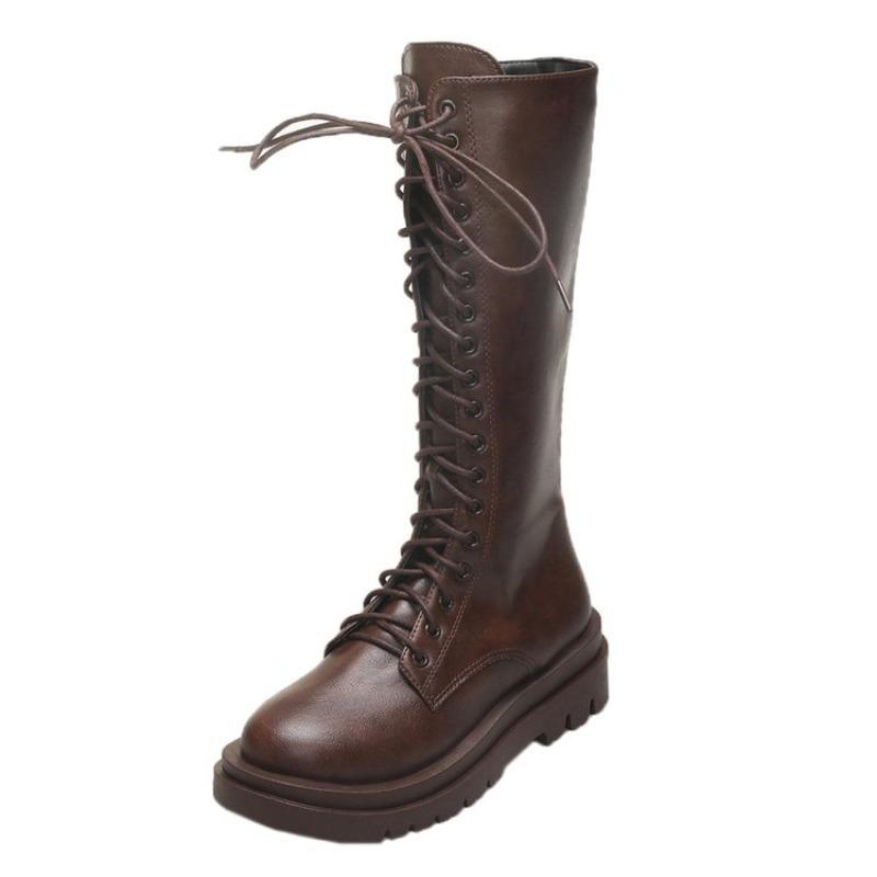 Women s Spring and Autumn 2026 New Fashion Round Toe Platform Lace-Up Rear Zipper Tall Knight Boots 43 темно-коричневого кольору
Women s Spring and Autumn 2026 New Fashion Round Toe Platform Lace-Up Rear Zipper Tall Knight Boots 43 темно-коричневого кольору