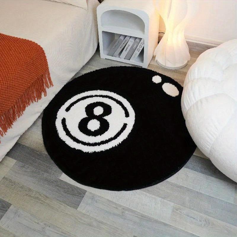 Black Billiards 8 Ball Round Plush Carpet Anti-Slip Carpet Living Room Sofa Cushion Soft Bedroom Rug Home Decor Fluffy Foot Mat 60x60CM
Black Billiards 8 Ball Round Plush Carpet Anti-Slip Carpet Living Room Sofa Cushion Soft Bedroom Rug Home Decor Fluffy Foot Mat 60x60CM