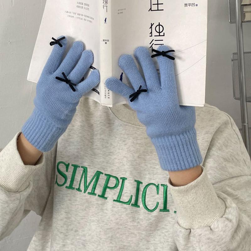 1 Pair Kawaii Cute Winter Thickened Touch Screen Gloves Full Finger Women Bow Tie Gloves Mittens Accessories Gift
1 Pair Kawaii Cute Winter Thickened Touch Screen Gloves Full Finger Women Bow Tie Gloves Mittens Accessories Gift