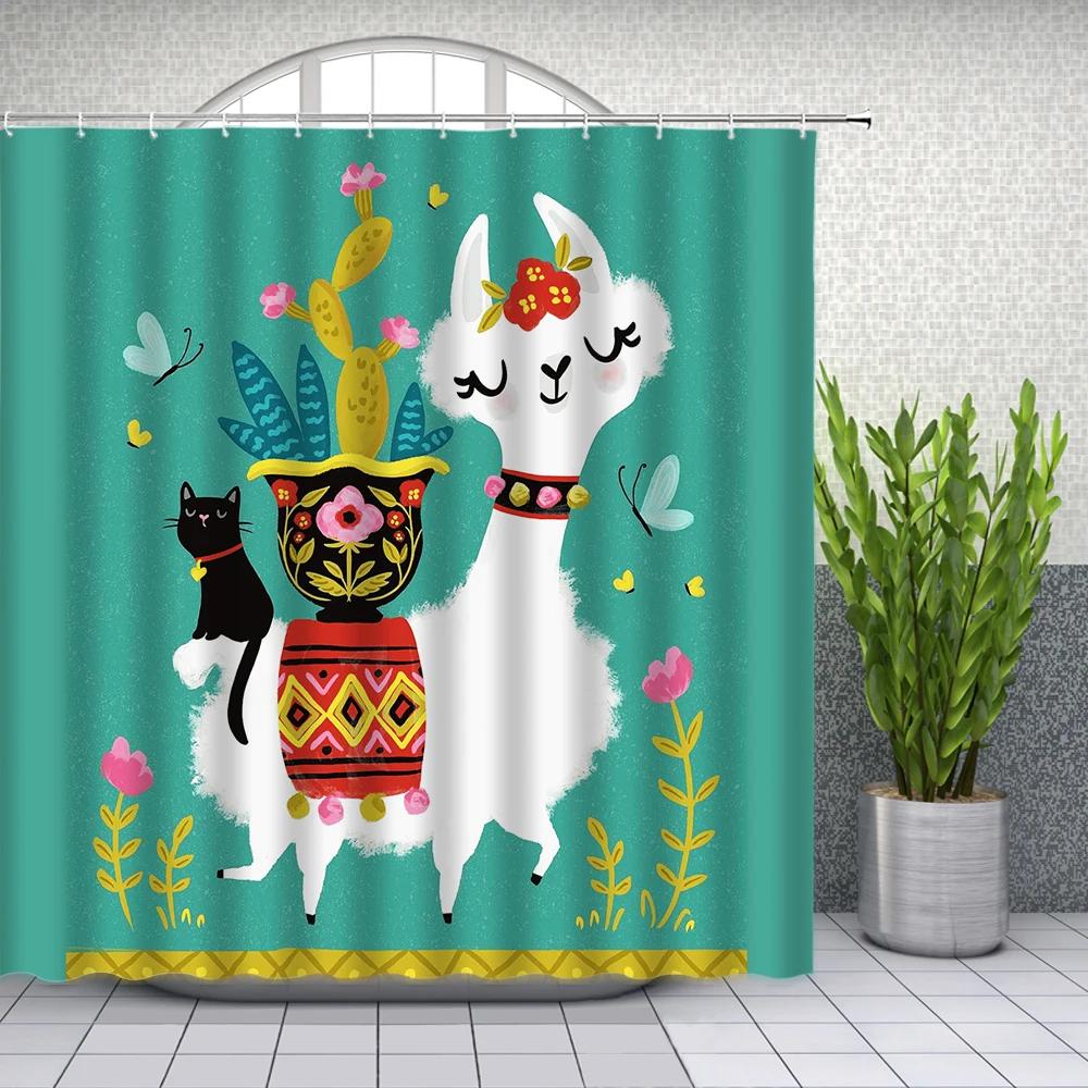 Funny Bathing Pig Duck Shower Curtain Cartoon Animals Alpaca Dinosaur Children Bathroom Decor Fabric Bath Curtains With Hooks W60H190(CM)-1 Pcs
Funny Bathing Pig Duck Shower Curtain Cartoon Animals Alpaca Dinosaur Children Bathroom Decor Fabric Bath Curtains With Hooks W60H190(CM)-1 Pcs