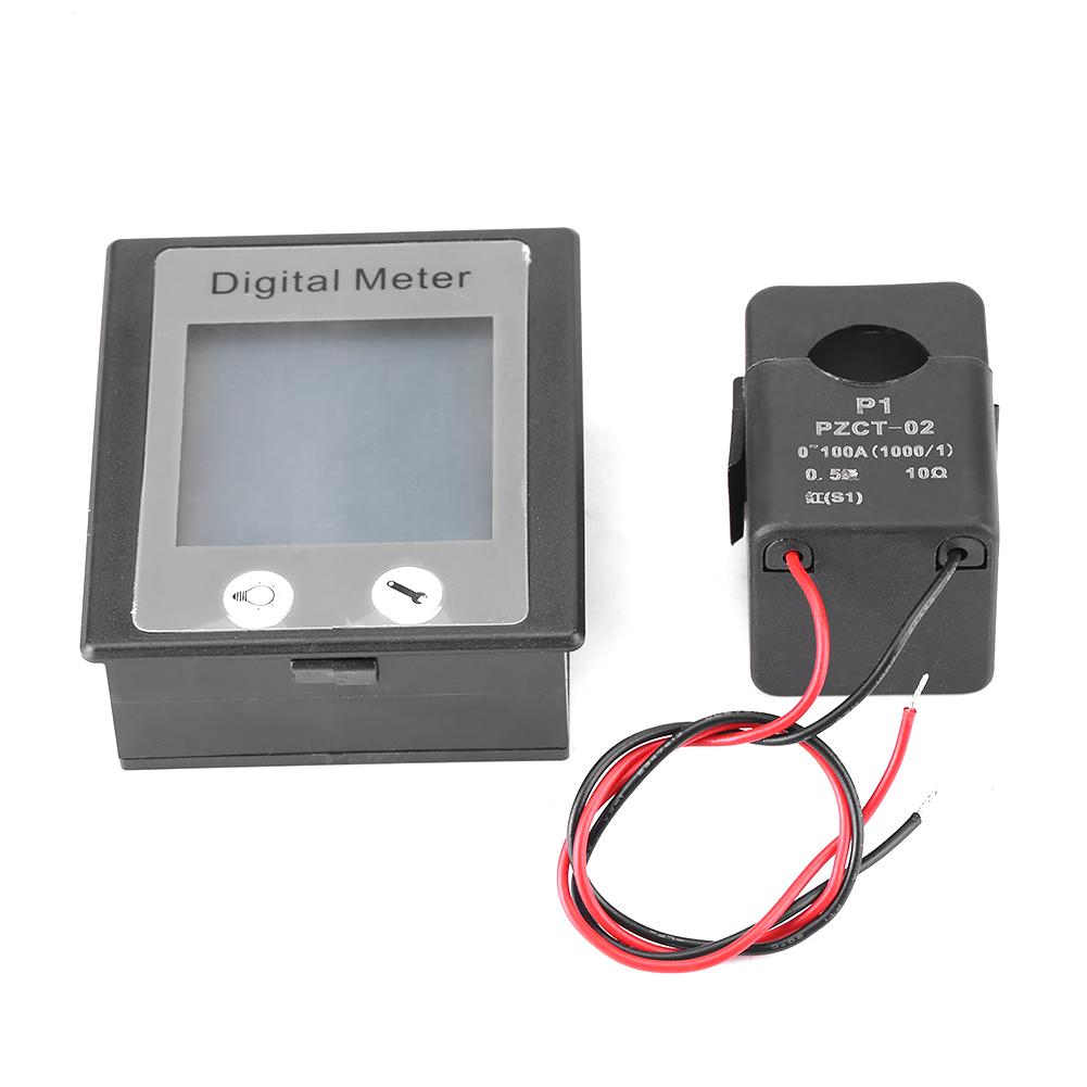 PEACEFAIR STN Display Screen AC 80260V 100A Current Voltage Watt Energy Panel Voltmeter CT
PEACEFAIR STN Display Screen AC 80260V 100A Current Voltage Watt Energy Panel Voltmeter CT