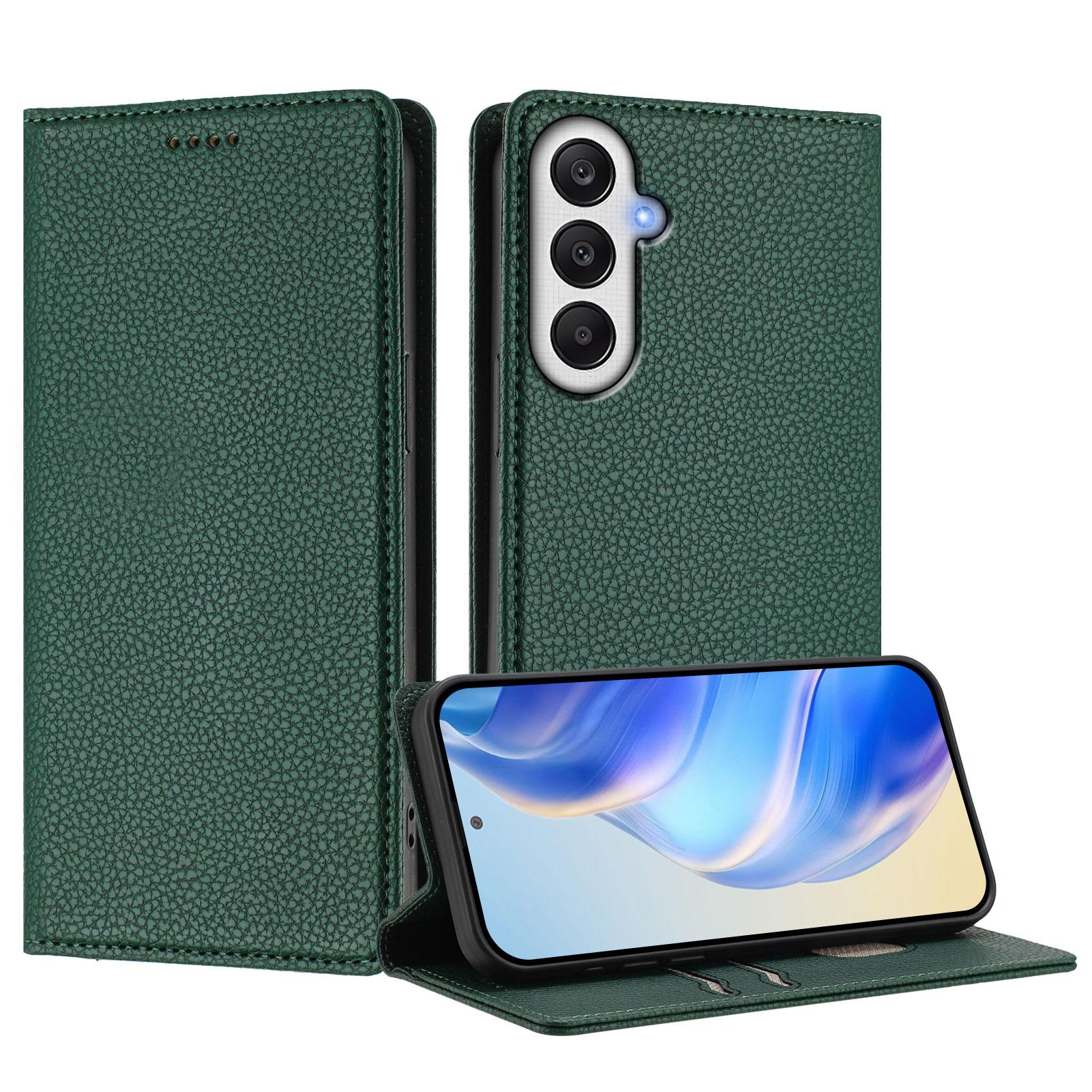 For Samsung Galaxy A25 5G (Global) (161.0 x 76.5 x 8.3mm) Wallet Case RFID Blocking Litchi Texture Leather Mobile Cover Dark Green
For Samsung Galaxy A25 5G (Global) (161.0 x 76.5 x 8.3mm) Wallet Case RFID Blocking Litchi Texture Leather Mobile Cover Dark Green