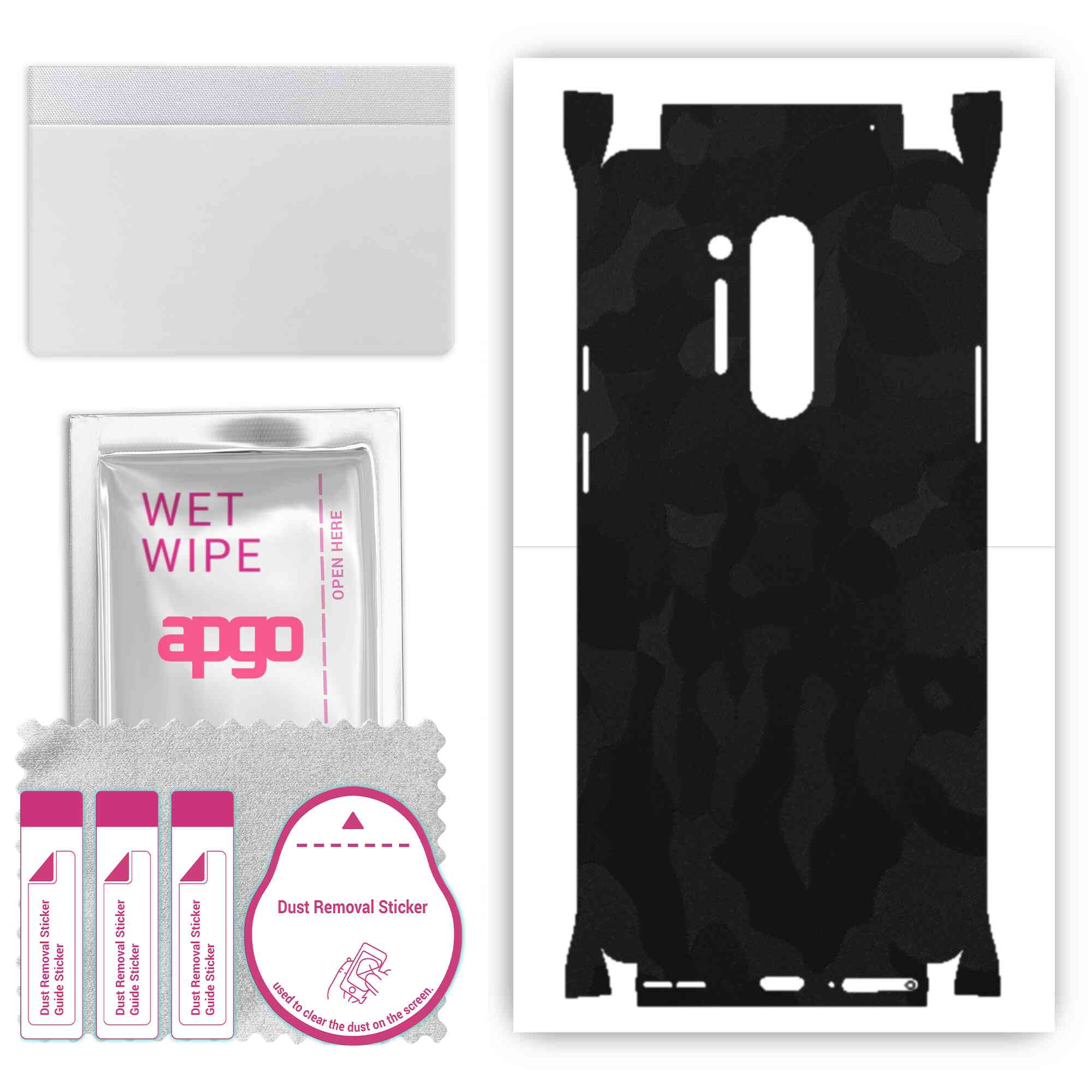 apgo Protective Skin Sticker for the back+sides compatible with OnePlus 8 Pro, Full Wrap Film, Foil, Vinyl - Pattern Black Camo
apgo Protective Skin Sticker for the back+sides compatible with OnePlus 8 Pro, Full Wrap Film, Foil, Vinyl - Pattern Black Camo