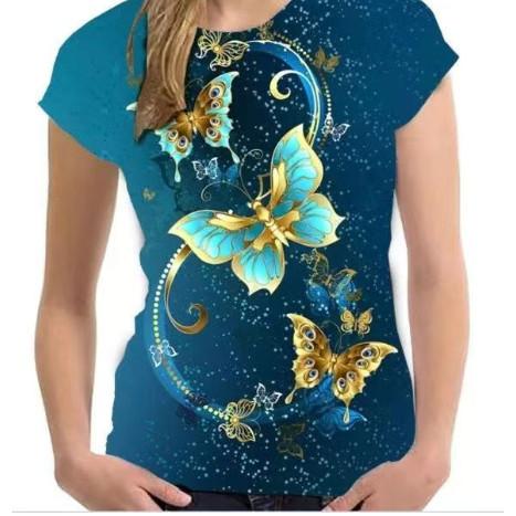 Summer butterfly pattern T-shirt trendy and fashionable women s 3D printed round neck short sleeved shirt XL
Summer butterfly pattern T-shirt trendy and fashionable women s 3D printed round neck short sleeved shirt XL