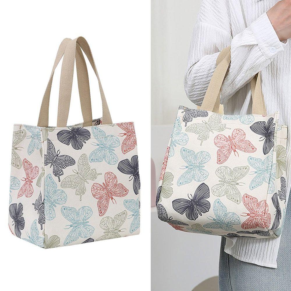 Canvas Work Food Container Bags Large Capacity Picnic Bag Portable Lunch Bag for Worker Butterfly
Canvas Work Food Container Bags Large Capacity Picnic Bag Portable Lunch Bag for Worker Butterfly