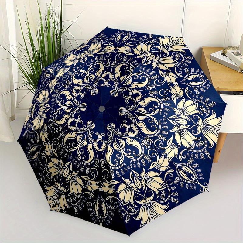 1pc Blue and Gold Floral Mandala Umbrella with Plastic Handle,Suitable for All Seasons Home Travel Outdoor UmbrellaM1255
1pc Blue and Gold Floral Mandala Umbrella with Plastic Handle,Suitable for All Seasons Home Travel Outdoor UmbrellaM1255