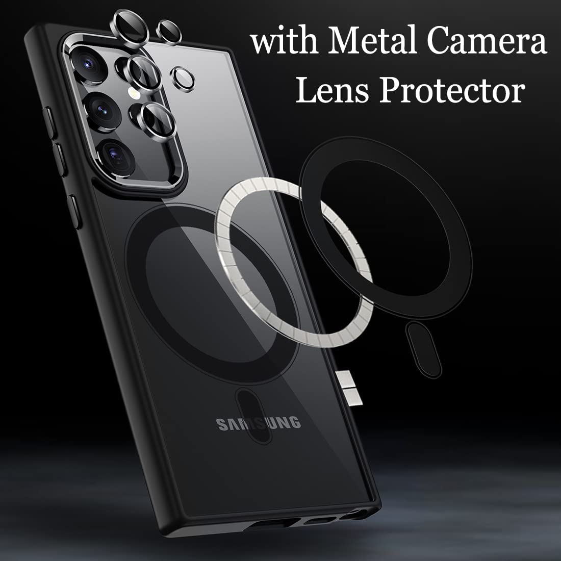 For Samsung Galaxy S24 Ultra Magnetic Case Acrylic+TPU Cover Compatible with MagSafe Black
For Samsung Galaxy S24 Ultra Magnetic Case Acrylic+TPU Cover Compatible with MagSafe Black