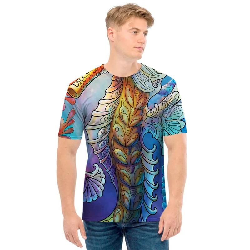 Full Print Seahorse Pattern T-shirt For Men Women Short Sleeve Funny Animal S
Full Print Seahorse Pattern T-shirt For Men Women Short Sleeve Funny Animal S