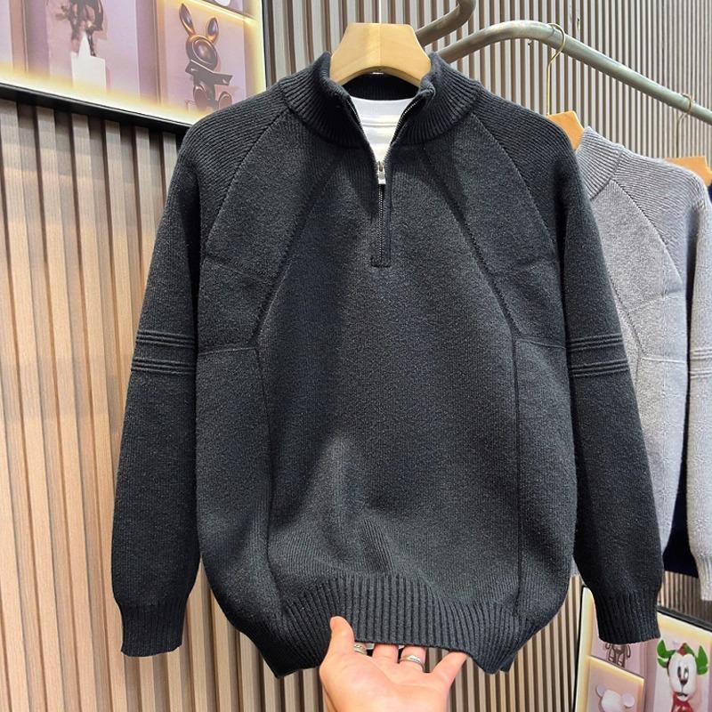 Korean Style Half-High Collar Zipper Knit Sweater – Trendy Men s Autumn/Winter Loose Pullover Base Layer. XXL чорний
Korean Style Half-High Collar Zipper Knit Sweater – Trendy Men s Autumn/Winter Loose Pullover Base Layer. XXL чорний