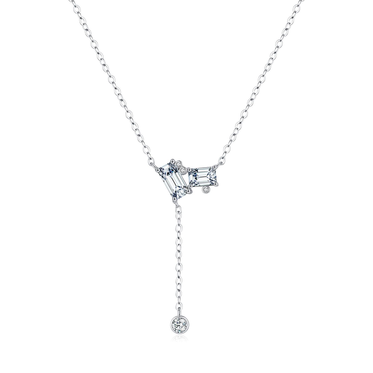 925 Sterling Silver Exquisite Rectangle Clear CZ Link Chain Lariat Y Shape Pendant Necklaces For Women Fine Jewelry
925 Sterling Silver Exquisite Rectangle Clear CZ Link Chain Lariat Y Shape Pendant Necklaces For Women Fine Jewelry